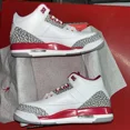 thumbnail image 3 of Ni - ke *NEW* Air Jordan 3 Retro GS 'Cardinal Red' Kid's shoe size 7Y SKU 398614-126, 3 of 5