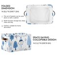 thumbnail image 2 of Yayeee Canvas Storage Basket with Handles for Shelves Fabric Bins Closet Organizer, Simple Cartoon Snowmen, 2 of 8