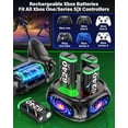 thumbnail image 2 of Rechargeable Battery Pack for Xbox with Charger, 4*6240mWh Charging Rechargeable Battery Packs for Xbox Controller Batteries for Xbox one/Xbox One S/Xbox X/Xbox Elite/Xbox Series X|S, 2 of 8