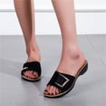 thumbnail image 4 of Ruyang Women's Flat Sandals Comfortable Women's Slide Slip On Sandals Fashion Dressy Flat Sandals for Women Summer, 4 of 7