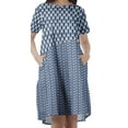 thumbnail image 3 of Moomaya Short Sleeve Dresses Plus Size Women Scoop Neck Mini Tunic Dresss, 3 of 6