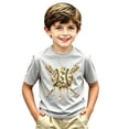 thumbnail image 4 of Bainana Baseball T Shirts For Teen Boys Graphic Print Short Sleeve Crew Neck Outfits Lightweight Kids Everyday Wear Outfits Light Gray Size 4-5 Years, 4 of 4