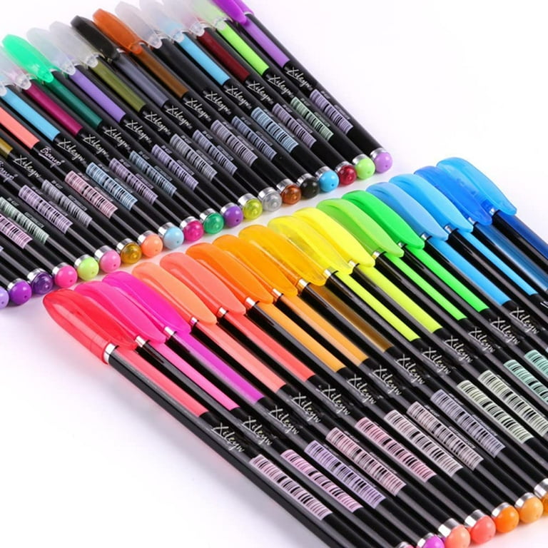 Glitter Gel Pen Set, Glitter Gel Pen Sets For Adult Coloring, Pens For  Adult Coloring Books Fine Tip Colored Markers, for Painting, Scrapbooking,  Card