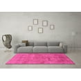 thumbnail image 3 of Ahgly Company Indoor Round Abstract Pink Modern Area Rugs, 6' Round, 3 of 4