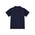 thumbnail image 4 of inlzdz Kids Boys School Uniform Short Sleeve Polos Shirts Moisture Wicking Performance T-Shirts Navy Blue 3-4, 4 of 5
