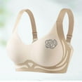 thumbnail image 3 of Bocqde Seamless Sport Bras for Women Plus Size Stretch Breathable Wire-Free Gathering Push Up Yoga Bra Rhinestones Soft Support Full Coverage Bra with Adjustable Strap, M-4XL, 3 of 3