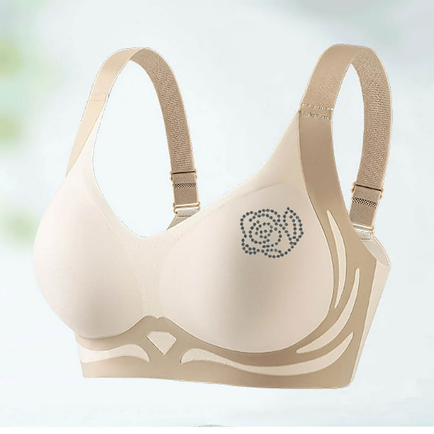 Sujetador de nailon para mujer, con estampado, fruncido, fruncido y fruncido, lencería para uso diario.