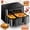 4QT+8QT, variant on HoninJoy 12 QT Large Dual Basket Air Fryer, With Visible Cooking Window( 50PCS Air Fryer Liners Included)-New