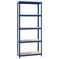 thumbnail image 3 of vidaXL 5-Layer Shelves 5 pcs Blue Steel&Engineered Wood, 3 of 5