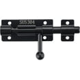 thumbnail image 2 of Slide Door Lock Gate Bolt, Heavy Gate Lock, SUS304 Stainless Steel 4 inch Door Latch for Cupboard Bathroom Pet Doors Window Garage Brushed, 2 of 2