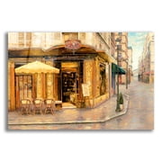 Epic Art Red House Caf  by Haixia Liu, Acrylic Glass Wall Art, 16x12