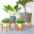 thumbnail image 3 of Wooden Plant Stand Plant Pot Stand Flower Bottle Container, 3 of 7