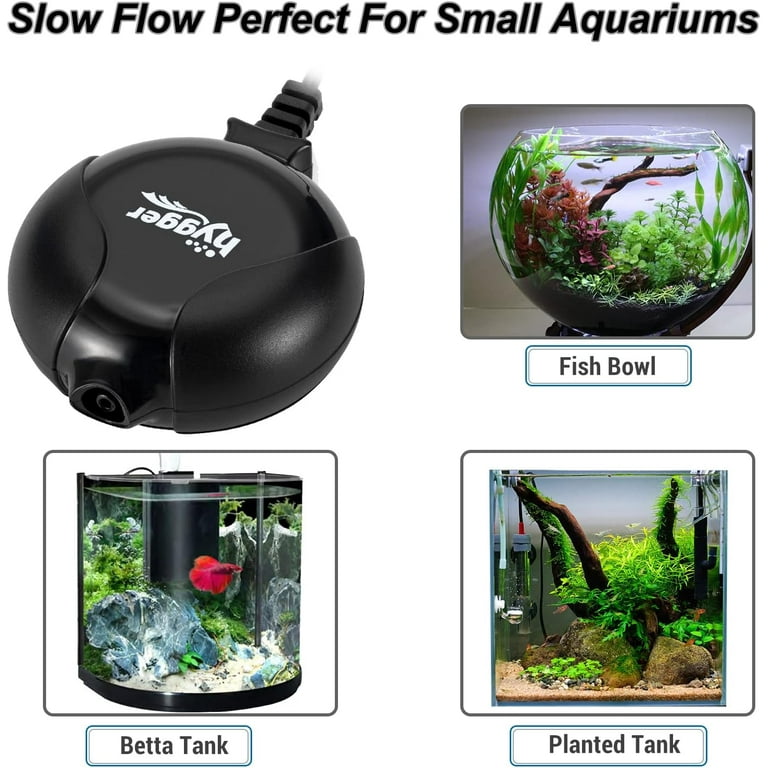 Hygger Quiet Mini Air Pump for Aquarium 1.5 Watt Oxygen Fish Air