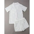 thumbnail image 3 of Dewadbow Women Sleepwear Cute Cotton Pajamas Set Short Sleeve Nightgown Summer, 3 of 6