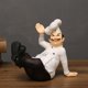 thumbnail image 4 of Figuras de chef 3D para decoración de escritorio de cocina, estatua en miniatura para cocina, hogar, restaurante, bar, cafetería. 15.5x25x21cm, 4 of 8