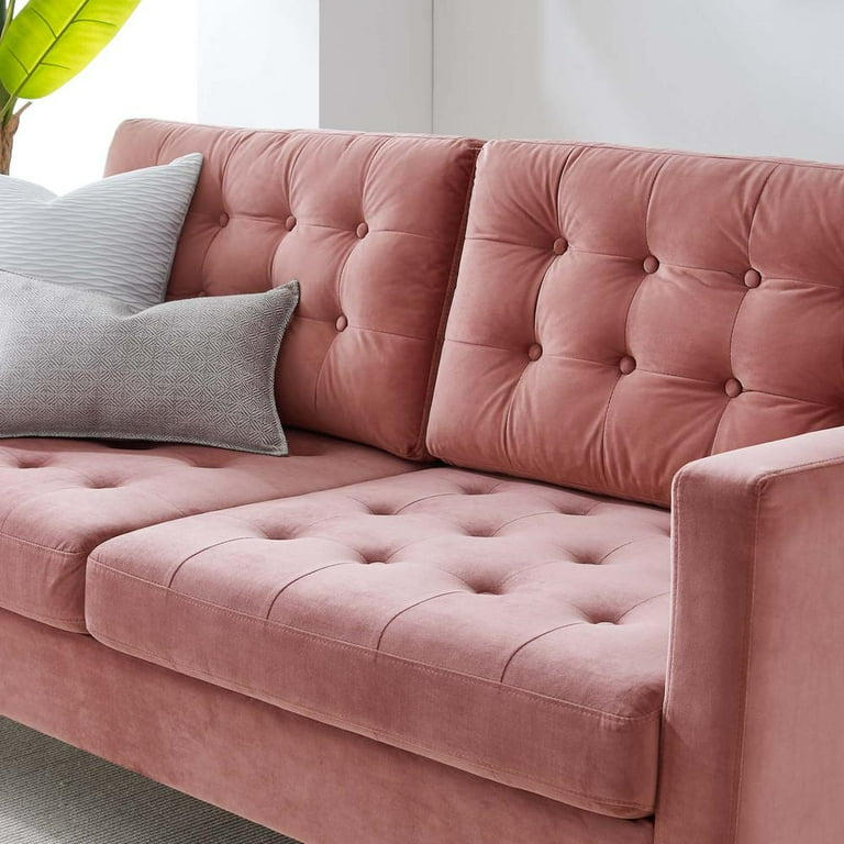 Modway Exalt Sofa Tufted Dusty Rose Performance Velvet