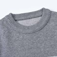 thumbnail image 5 of CYRBOKO Boys Knit Sweaters, Holiday Cotton Crew Neck Long Sleeve Kint Tops Gray Size 7-10 T, 5 of 8