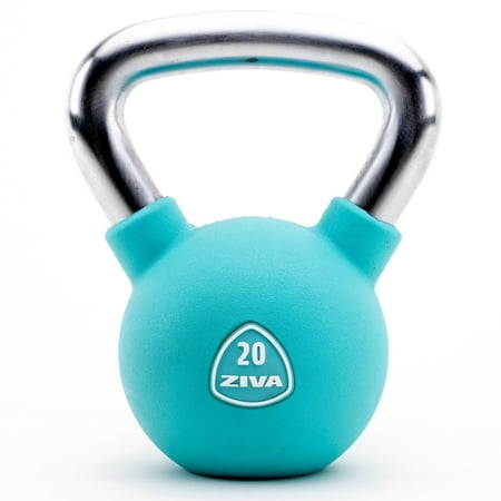 UPC: 4895202514969 | ZIVA RPU Chic Solid Cast Steel Kettlebell Weight – Premium Hard Wearing Rubber Urethane Coating – Core and Strength Training Exercise Workout – 20 lbs.