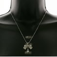 thumbnail image 2 of Mi Amore Bow Necklace-Earring-Set Silver-Tone, 2 of 3