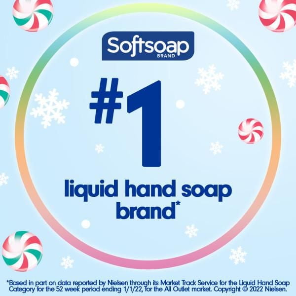 Softsoap Peppermint Snowflake Liquid Hand Soap, 1.47L Refill Bottle