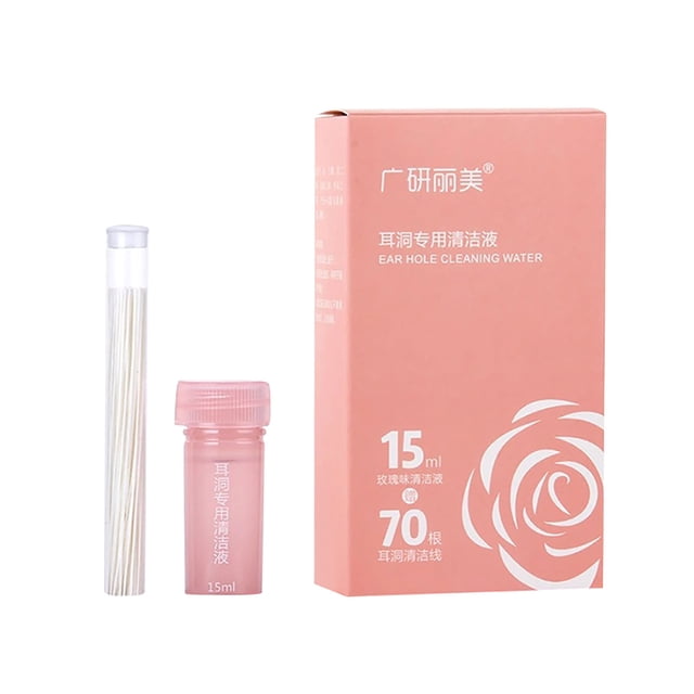 Buy 2 Save 10% Earrings Hole Cleaner Disposable Ear Hole Piercing Cleaning Line Ear Care Kit 25ML