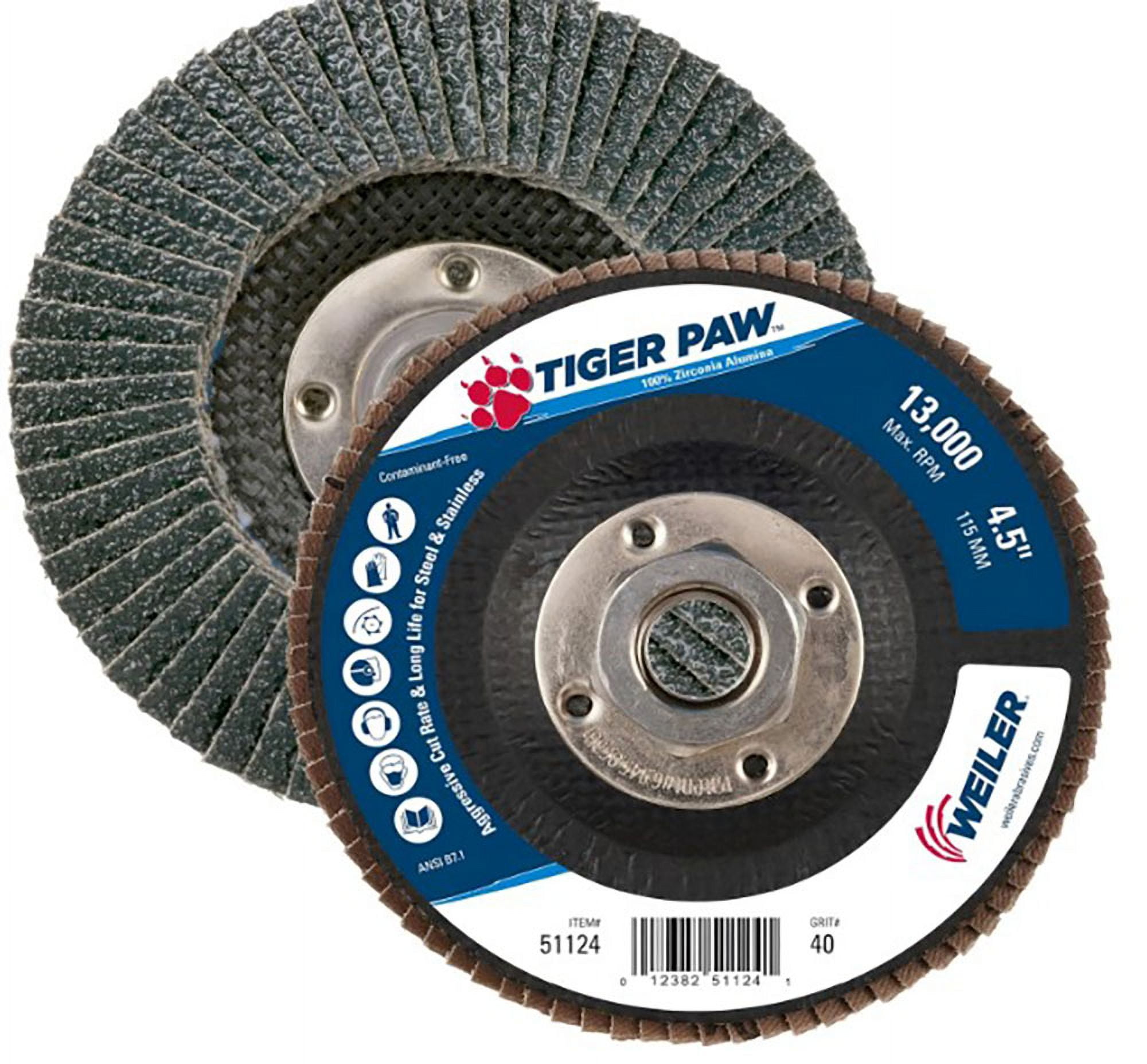 Type 29 Tiger Paw Angled Flap Discs, 4 1/2