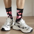 thumbnail image 6 of Qekee Hearts Print Socks For Women Crew Socks Sporty Calf Socks Casual Socks Women, 6 of 6