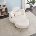 thumbnail image 6 of 61-Inch Beige Comfort Sofa: Compact Lounge with End Table for Small Spaces – Ideal for Afternoon Tea, Balcony & Bedroom Use, 6 of 9