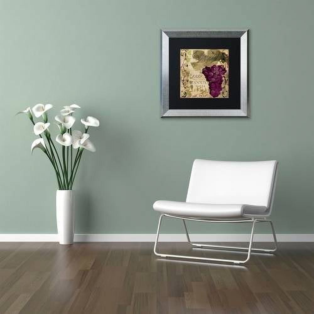 Trademark Fine Art "Vino Italiano I" Canvas Art by Color Bakery Black Matte, Silver Frame