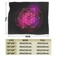 thumbnail image 3 of DouZhe Ultra-Soft Micro Fleece Lightweight Flannel Bed Blanket, Flower of Life Geometry Print Cozy Warm Throw Blankets, 80"x60", 3 of 7