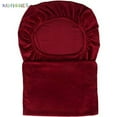 thumbnail image 6 of BadPiggies 6 Pack Velvet Stretch Dining Room Chair Covers Soft Removable Dining Chair Slipcovers,Red, 6 of 9
