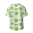 thumbnail image 2 of Sigee Green Avocado Print Men's Shirts Casual Button Down Short Sleeve Summer Beach Shirt Hawaiian Vacation Shirts Tee Shirt-, 2 of 7