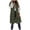 Army Green, variant on Brnmxoke Womens Long Puffer Vest Zip Up Hooded Lightweight Sleeveless Padded Gilet with Pockets,Casual Winter Warm Thicken Quilted Jacket Down Coats