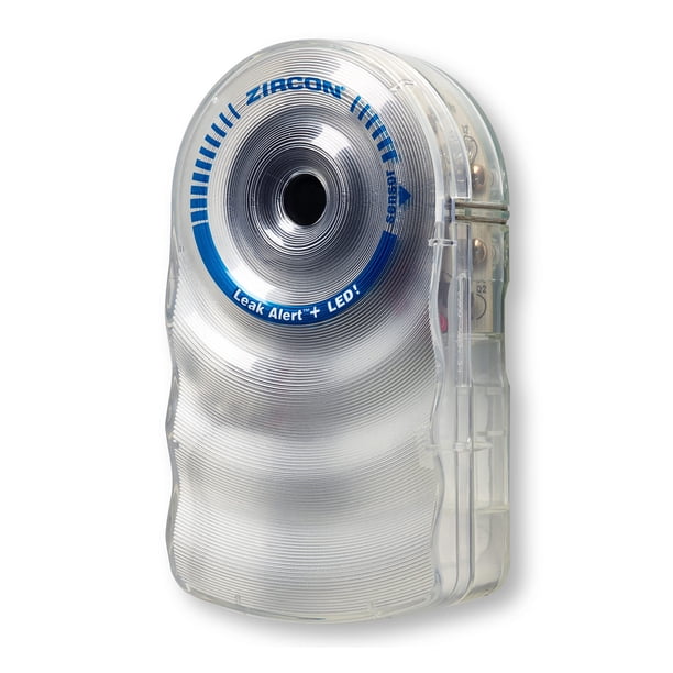 ¡Alerta de fuga de circonio + LED! Detector de fugas de agua y sensor de inundación Alarma/Sensor de fugas de agua con alarmas de fugas duales Audio de 90 dB + Luces LED intermitentes/Funciona con pil