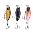 thumbnail image 4 of Señuelos de pesca Crankbaits Aparejos de pesca con anzuelo Cebos artificiales Cebos duros 3 piezas de color aleatorio, 4 of 9
