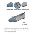 thumbnail image 5 of YHAJDS Ballet Flats for Women Solid Color Bow Vintage Slip On Round Toe Soft Sole Loafer Office Flat Shoes, 5 of 10