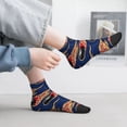 thumbnail image 6 of Uemuo Bowling Ball And Flame Printed Crew Socks, Moisture-Wicking Socks, Athletic Socks for Men Breathable Cushion Socks Casual Sport Socks for Running Traveling, 6 of 6