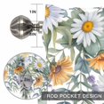 thumbnail image 2 of White Yellow Daisy Window Valance for Kitchen, Eucalyptus Leaves Lavender Spring Plant Rod Pocket Short Curtain for Small Windows, Light Filtering Decorative Valance, 60 x 14 Inch, 2 of 9
