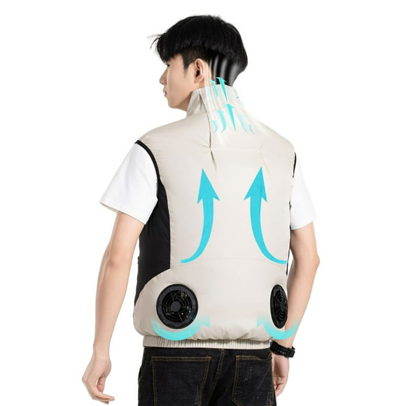 Ropa para Hombres S Ventilador Hielo Acondicionador Aire Fresco Deportivo Usb Recargable (l)