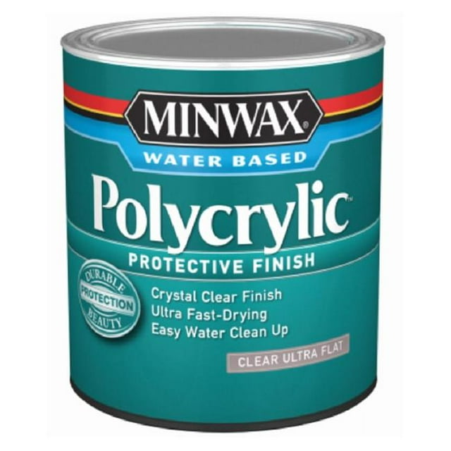 Minwax 1 Quart à Base d'Eau Polycrylic Fini Protecteur