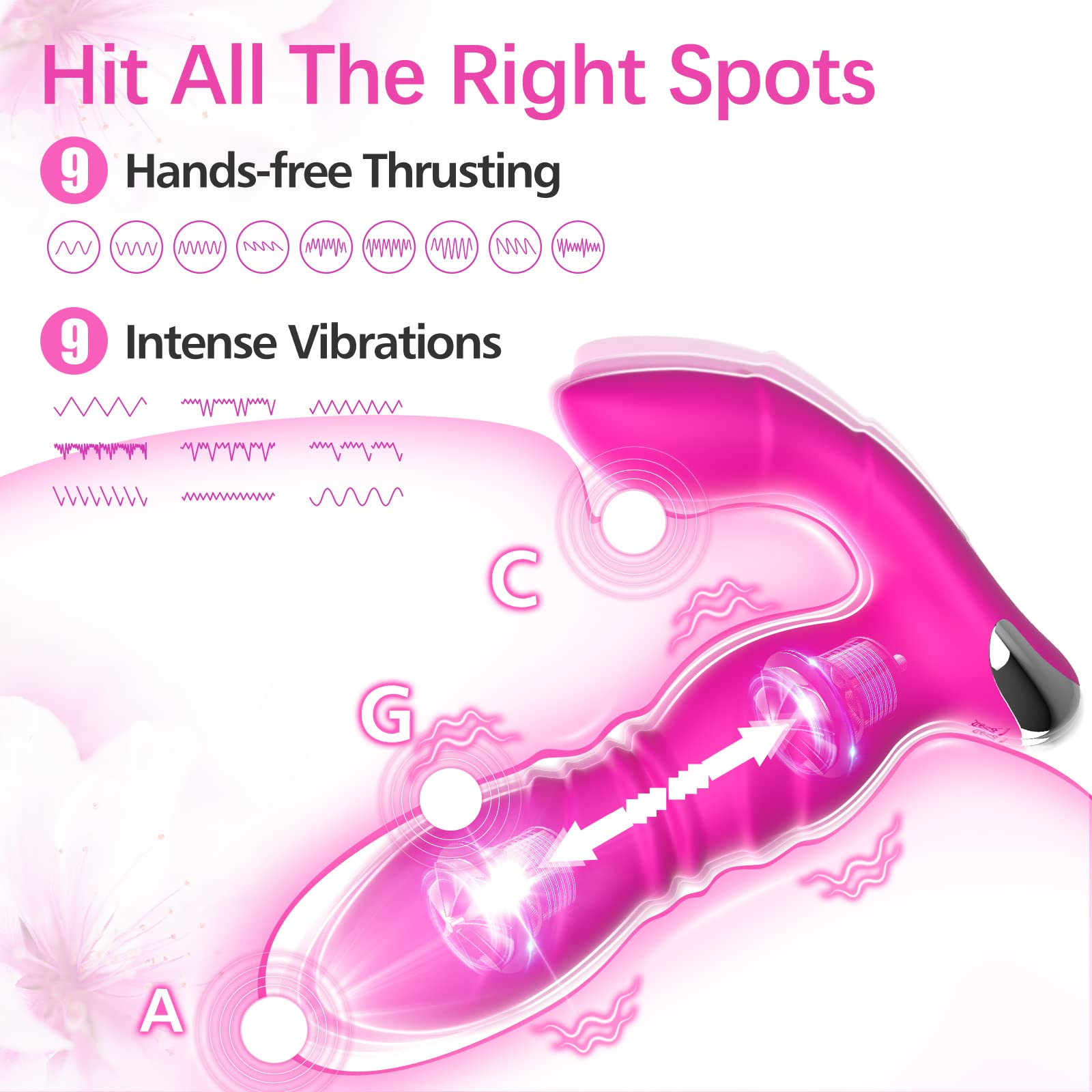 Thrusting Dildo Wearable Panties Vibrators with App ＆ Remote Control, Vibrating  Dildo Vibrator Adult Sex Toys for Women Couples Pleasure Ultra Quiet in  Public Play - Walmart.com