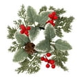 thumbnail image 2 of simhoa Christmas Candle Wreath Cabinet Wreath Decorative Mini Wreath for Home, 2 of 8