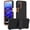 Black + Orange, variant on Phone Case for Motorola G Stylus 5G, Heavy Duty 3-Layer Hybrid Silicone Shockproof Cover with Belt Clip, for Moto G Stylus 5G (2022) Protective Shell, Black
