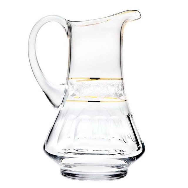 Godinger 44926 51 oz Somerset Gold Band Pitcher Glass
