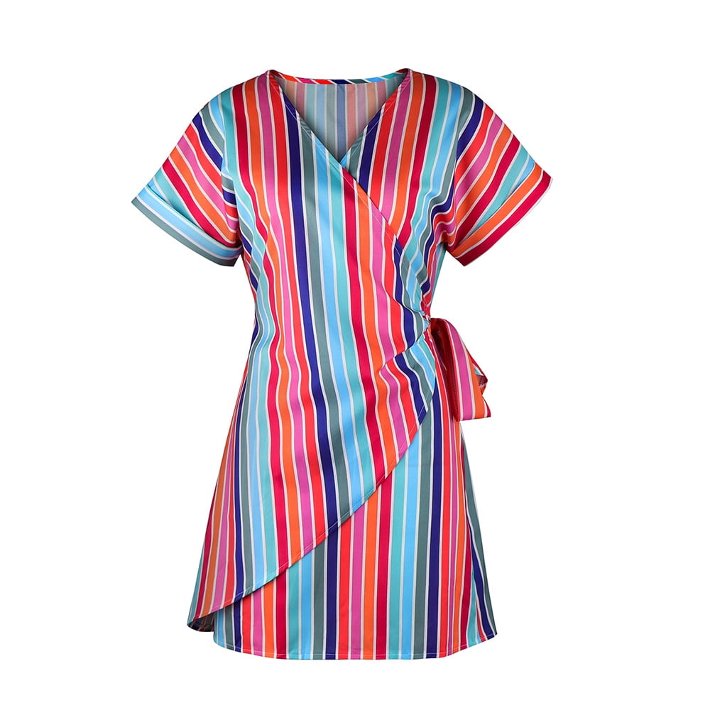 Lowestbest Ladies Summer Short Sleeve Shirt for Women, XL, Red Lowestbest Ladies Summer Short Sleeve Shirt for Women, XL, Red