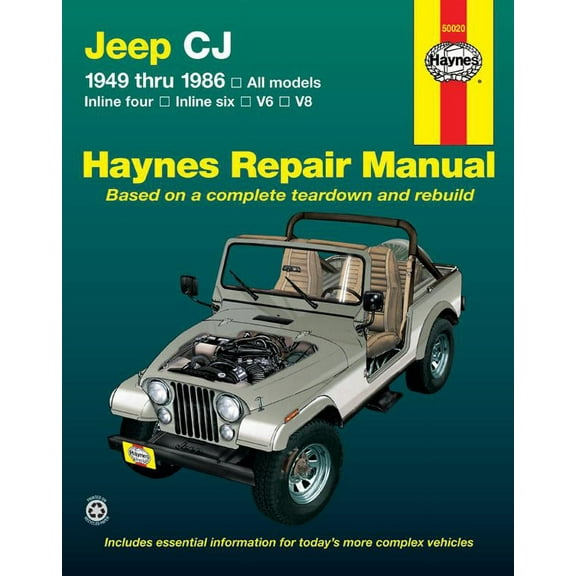 Jeep CJ, Scrambler, Renegade. Laredo & Golden Eagle (49-86) Haynes Repair Manual