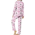 thumbnail image 4 of Riecok Christmas Pajama Set for Women Long Sleeve Christmas Sock Printed Button up Shirt and Wide Leg Pant Holiday Loungewear Matching Outfits, 4 of 7