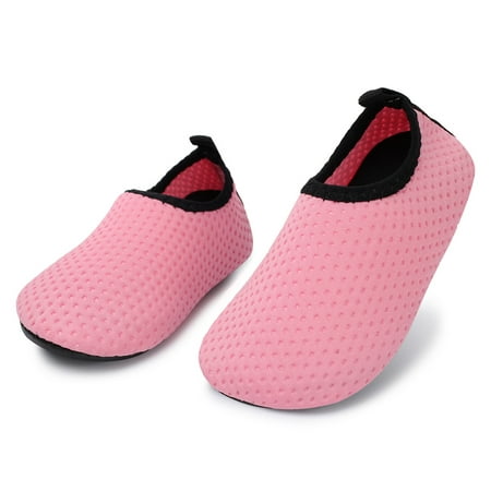 Image of Barerun Baby Boys and Girls Barefoot Swim Water Skin Shoes Aqua Socks for Beach Swim Pool Pink 0-6 Months