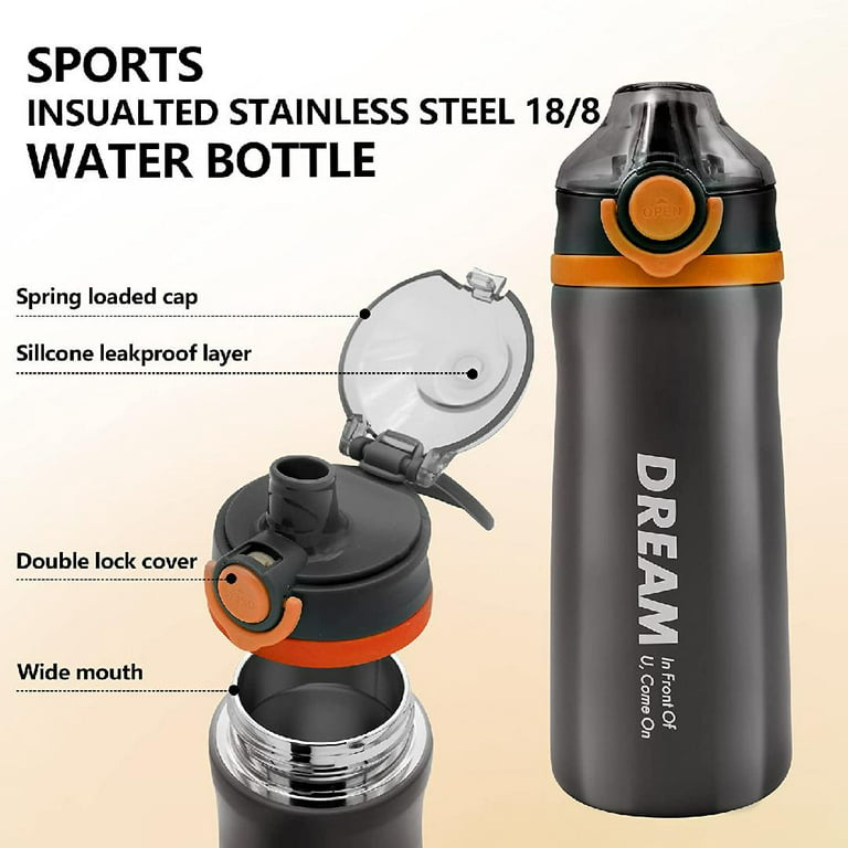 Simple Modern Water Bottle with Straw Lid Vacuum Insulated Stainless Steel  Metal Thermos | Reusable Leak Proof BPA-Free Flask for Gym, Travel, Sports