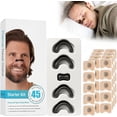 thumbnail image 1 of 90 Tiras nasales antironquidos,4 Piezas Dilatador Nasal magnetico Antirronquidos,Alivia Congestión,Mejora Respiración para Dormir y Reduce los Ronquidos,Ideal Hogar/Deportes/Viajes(Negro 45pcs), 1 of 7